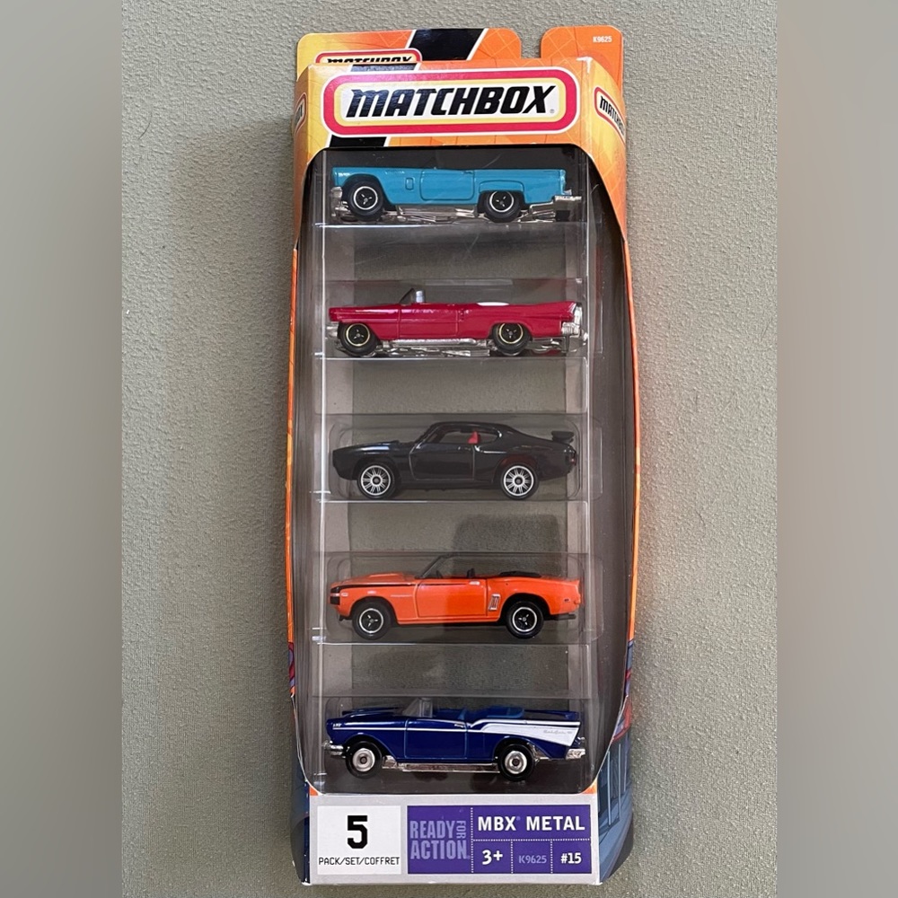 Matchbox pack of 5 MBX Metal Ready for Action , Matel 2007,set #15